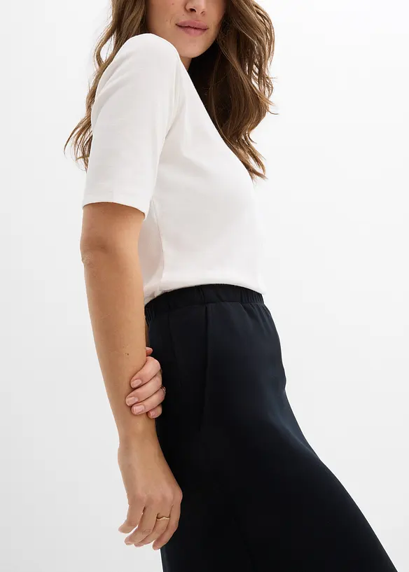 Midiskj&oslash;rt i mykt scuba-materiale, bonprix