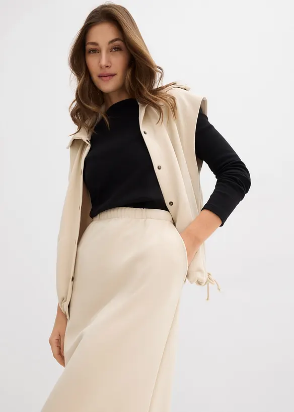 Midiskj&oslash;rt i mykt scuba-materiale, bonprix