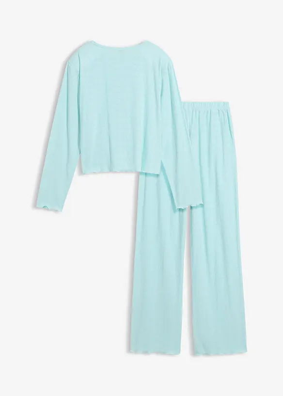 Pyjamas med bomull og hjertem&oslash;nster, bonprix