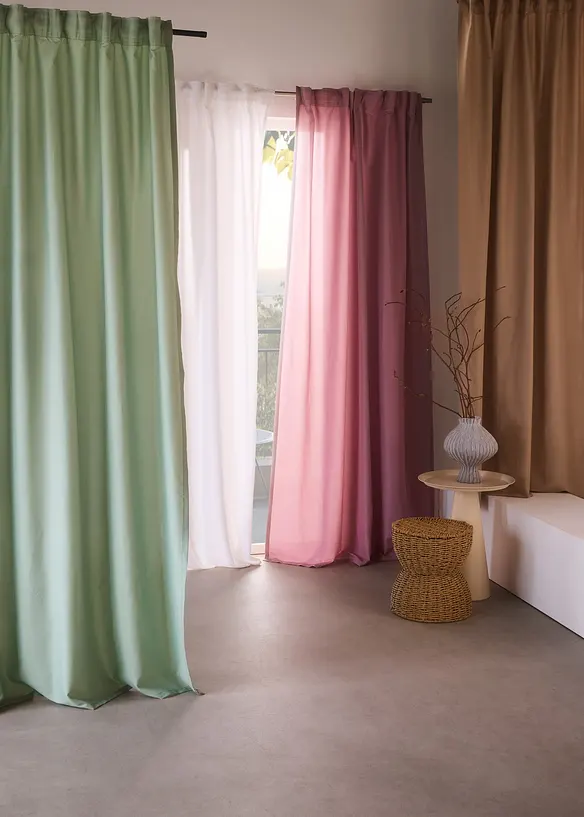 Gardin i mikrofiber (2-pack), bonprix