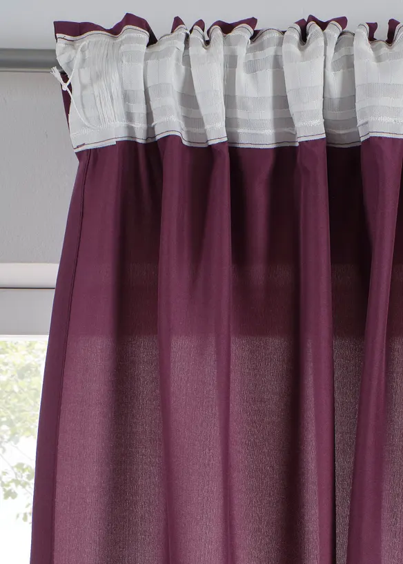 Gardin i mikrofiber (2-pack), bonprix