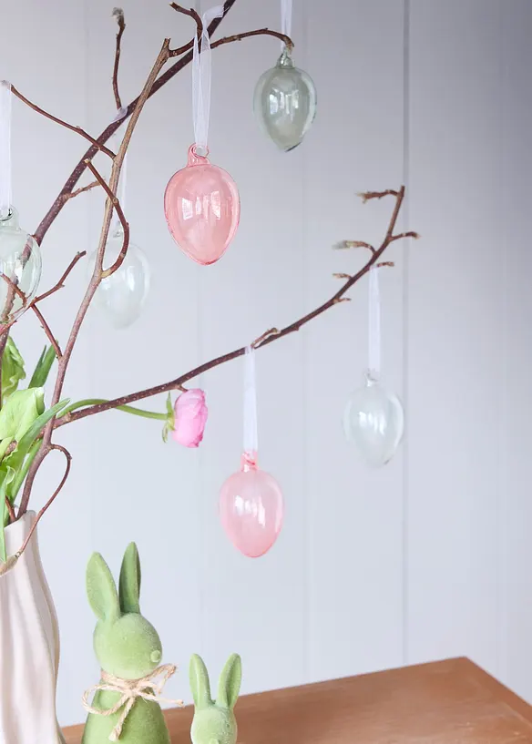 Hengende glass-egg (6-pack), bonprix