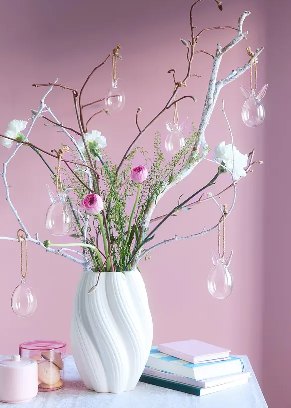 Hengende glasspynt -Harer- (6-pack), bonprix