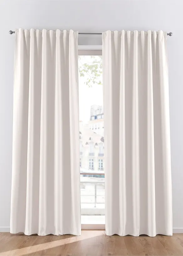 Varmeisolerende gardin med myk fleece p&aring; baksiden, f&aring;s ogs&aring; i ekstra lang (1-pack), bonprix