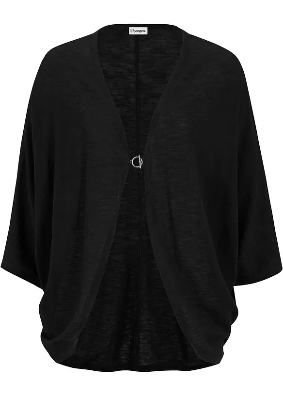 Finstrikket cardigan i 100% bomull, bonprix