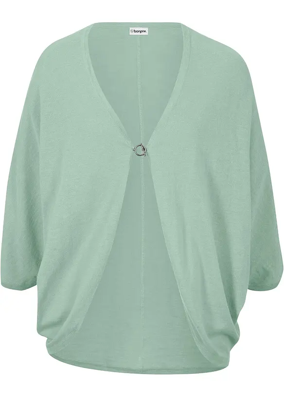 Finstrikket cardigan i 100% bomull, bonprix