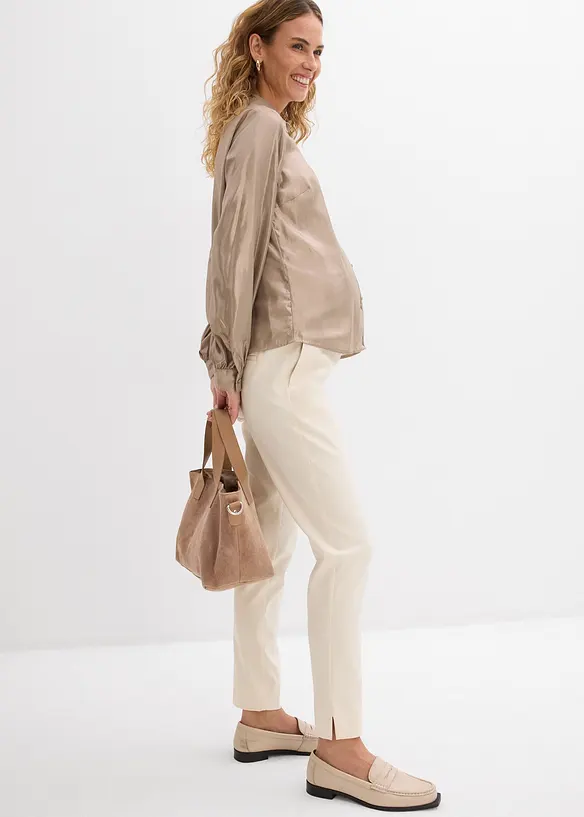 Mammabukse med stretch og avsmalnende ben, bonprix