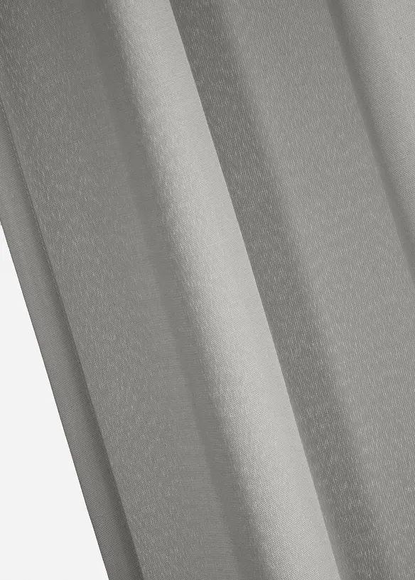 Gardin i linstil med resirkulert polyester (1-pack), bonprix