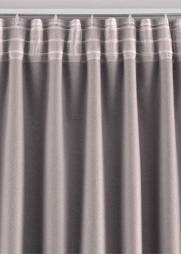 Varmeisolerende gardin med myk fleece p&aring; baksiden, f&aring;s ogs&aring; i ekstra lang (1-pack), bonprix