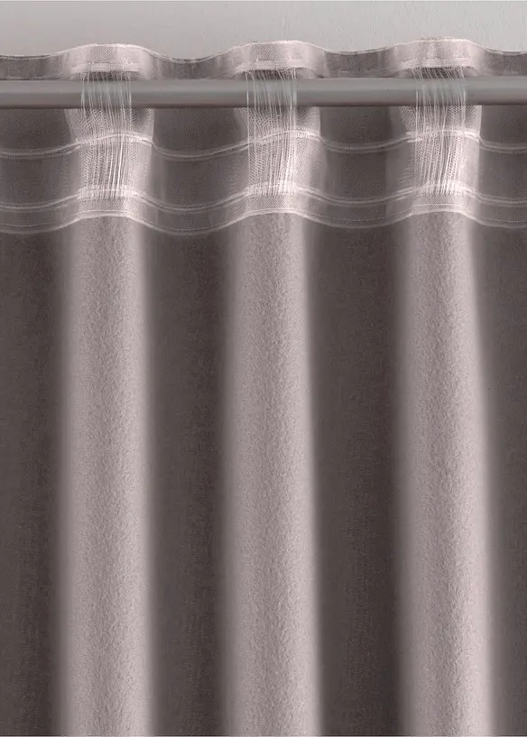 Varmeisolerende gardin med myk fleece p&aring; baksiden, f&aring;s ogs&aring; i ekstra lang (1-pack), bonprix