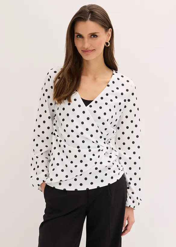 Langermet topp i strukturert jersey, bonprix