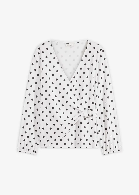 Langermet topp i strukturert jersey, bonprix