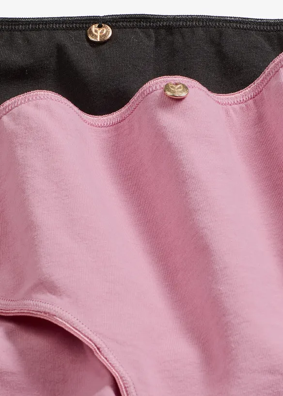 Truse med h&oslash;y midje og blonder (4-pack), bonprix