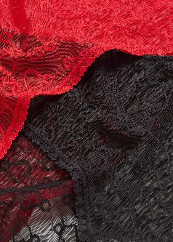 Truse i blondemateriale med h&oslash;y midje (4-pack), bonprix