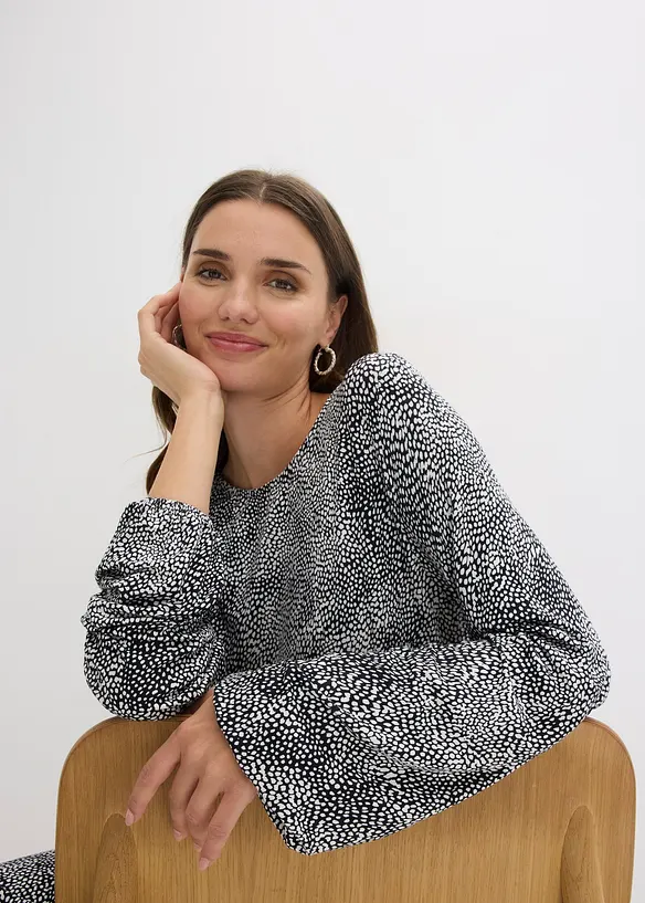 Midikjole i jersey i viskosemiks, bonprix