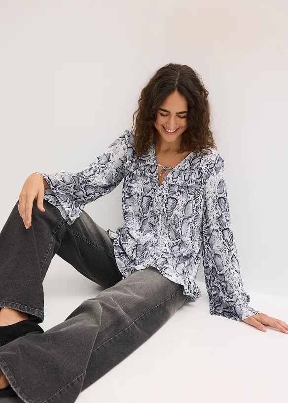 Tunika i lett sateng, bonprix