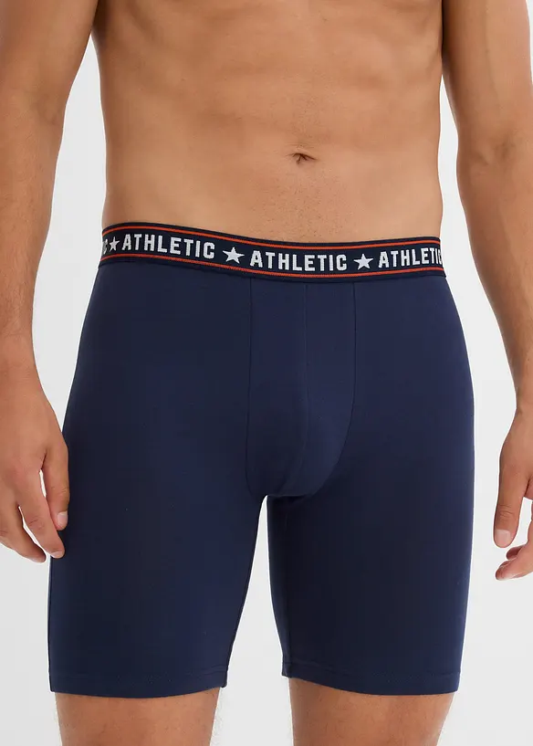 Boxsershorts med  bomull i ettersittende modell i midi-lengde (2-pack), bonprix