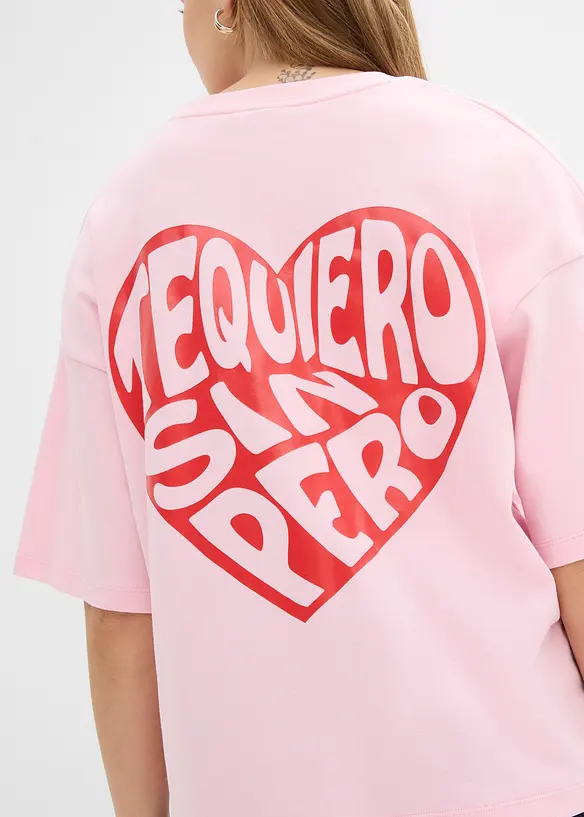 Boxy topp av formstabil bomull, bonprix