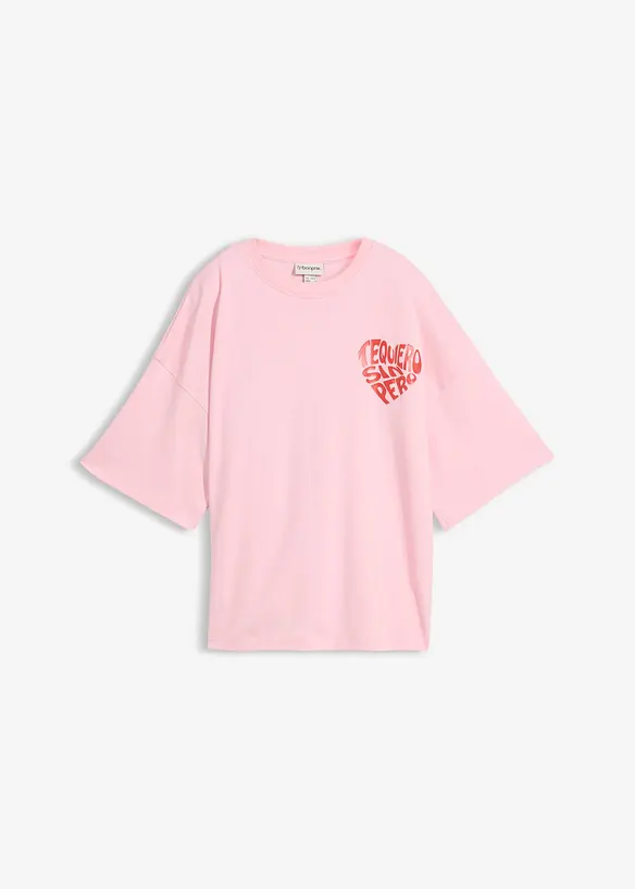 Boxy topp av formstabil bomull, bonprix