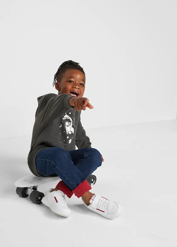 Termojeans med jerseyf&ocirc;r til gutt, bonprix