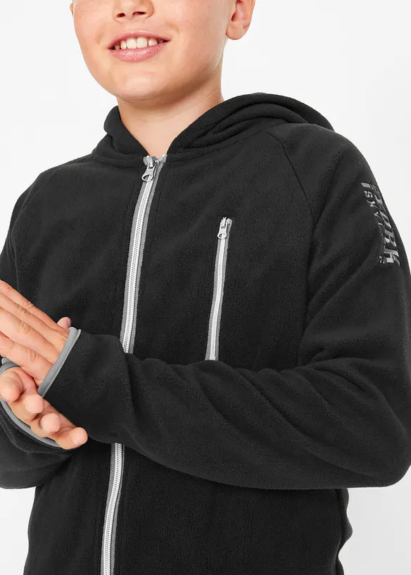 Fleecejakke med kontrastdetaljer, bonprix