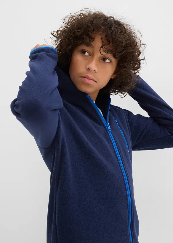 Fleecejakke med kontrastdetaljer, bonprix