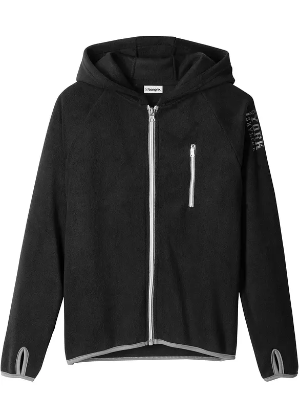 Fleecejakke med kontrastdetaljer, bonprix