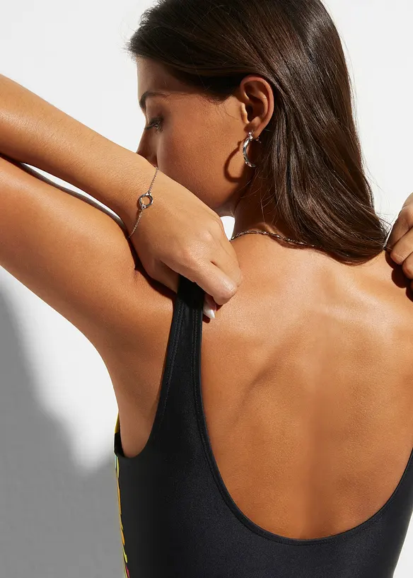 Shape-badedrakt med rysjer, middels formende, bonprix