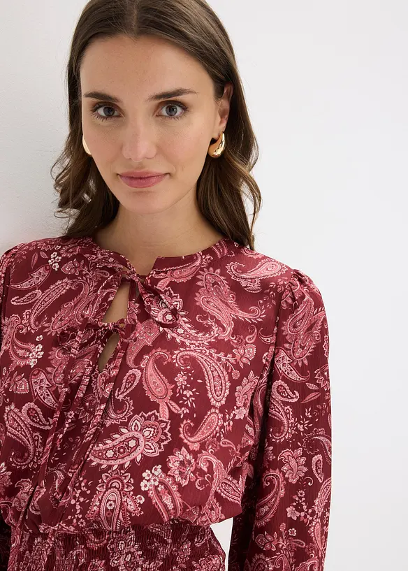 Minikjole i strukturert, kreppet materiale, bonprix