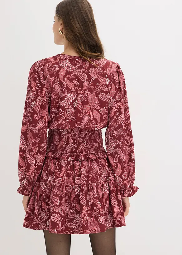 Minikjole i strukturert, kreppet materiale, bonprix