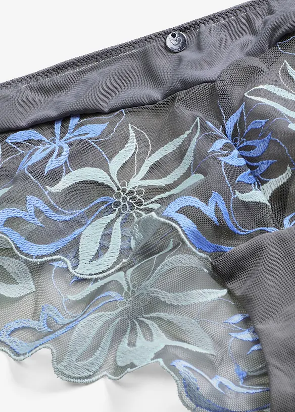 Hipstertruse med nydelige broderier, bonprix