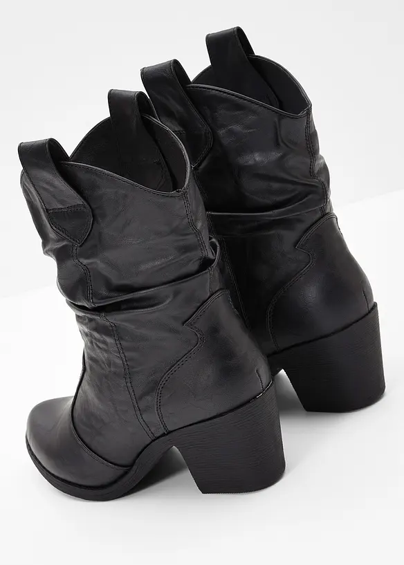 Cowboyboots med rynket skaft, bonprix