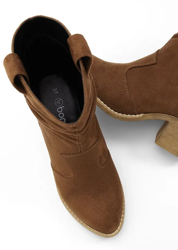 Cowboyboots med rynket skaft, bonprix