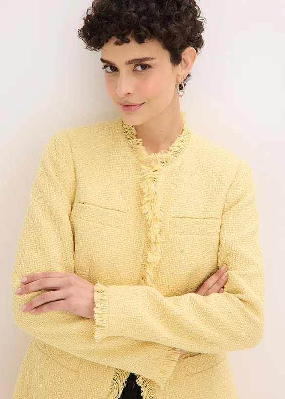 Lang boucl&eacute;blazer, bonprix