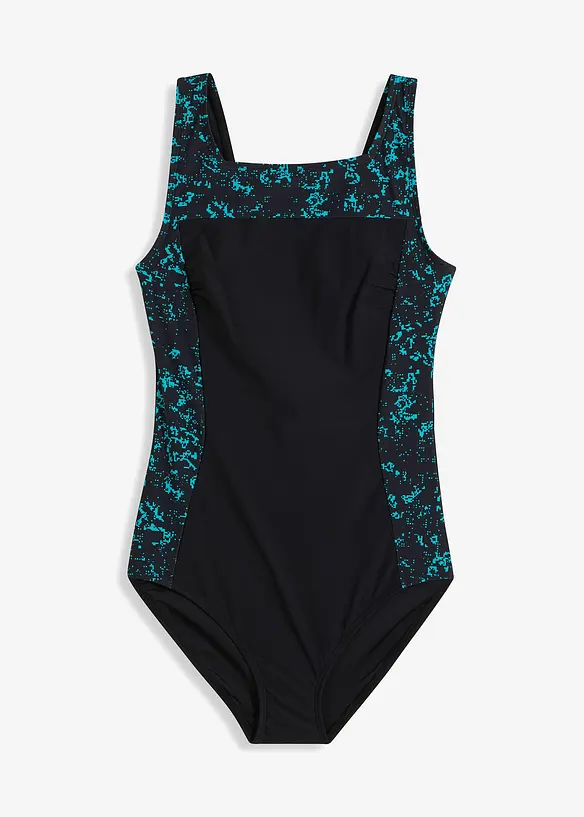 Shape-badedrakt med firkantet utringning, middels formende, bonprix