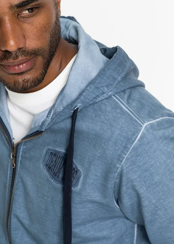 Hettejakke i vasket look, bonprix