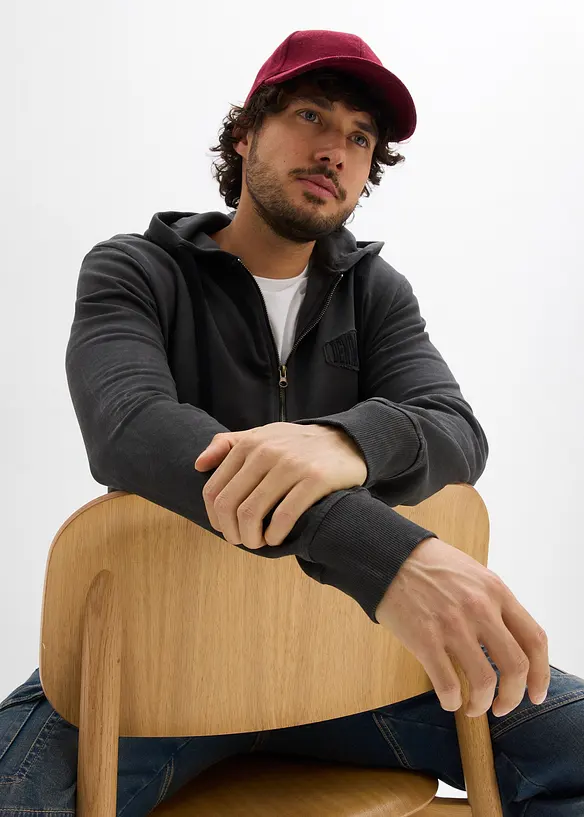 Hettejakke i vasket look, bonprix