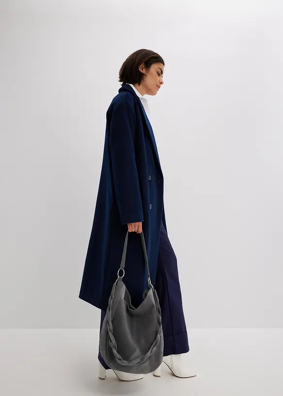 Veske i semsket skinn med dekorativ, ekstra rem, bonprix