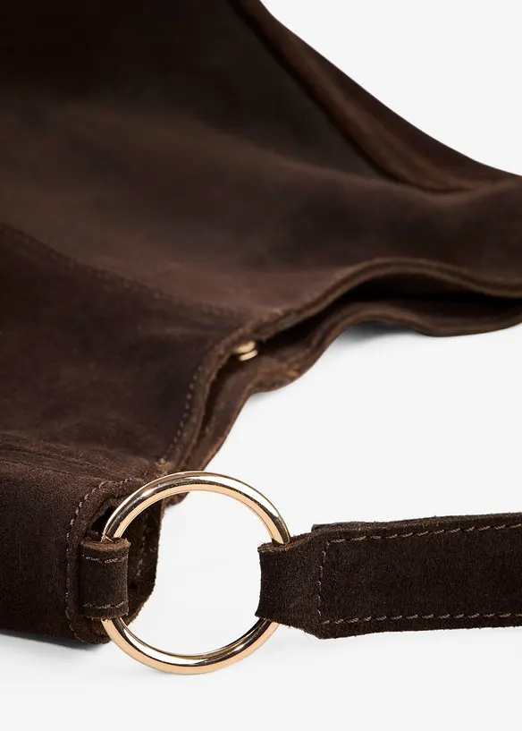 Veske i semsket skinn med dekorativ, ekstra rem, bonprix