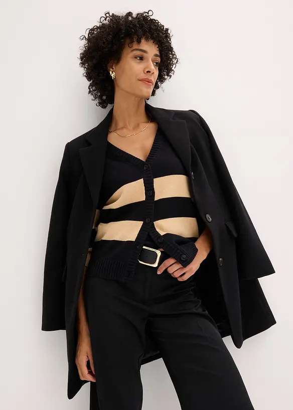 Cardigan med striper, bonprix