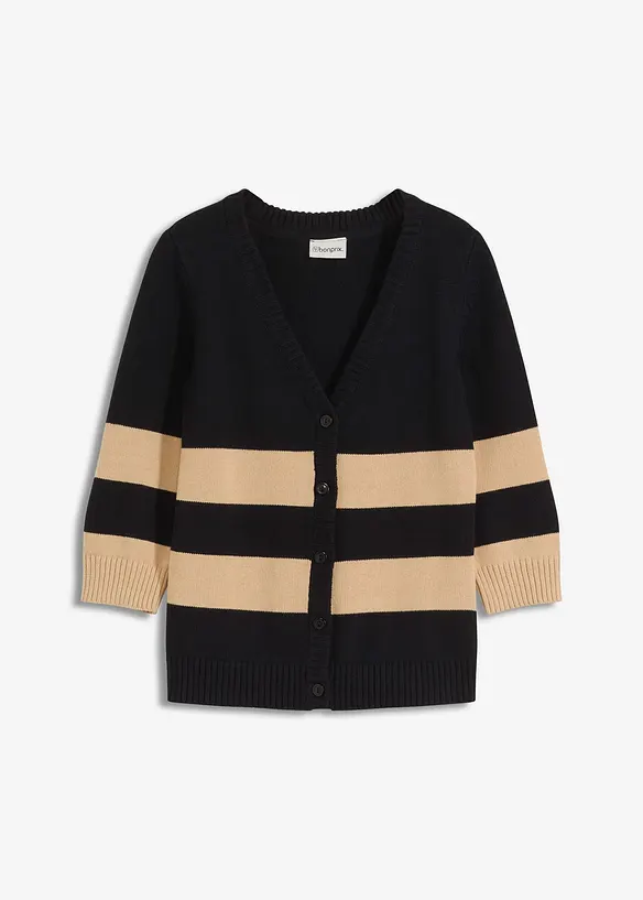 Cardigan med striper, bonprix