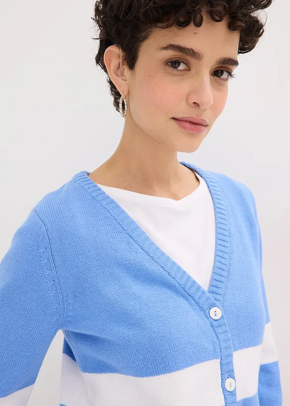 Cardigan med striper, bonprix