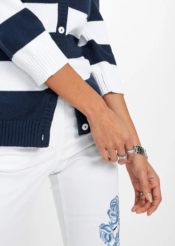 Cardigan med striper, bonprix