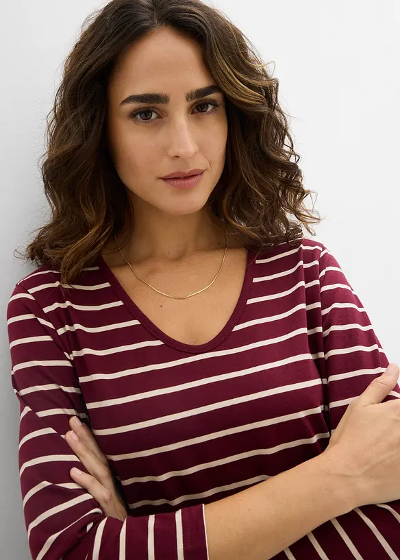 Midikjole i bomullsjersey, bonprix