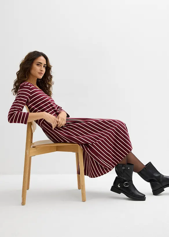 Midikjole i bomullsjersey, bonprix