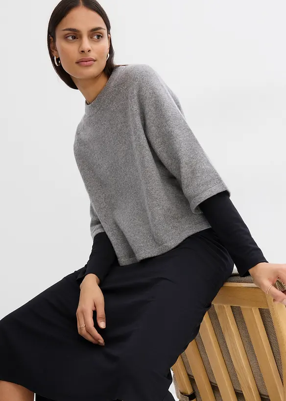Oversized strikketopp, bonprix