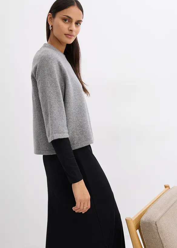 Oversized strikketopp, bonprix