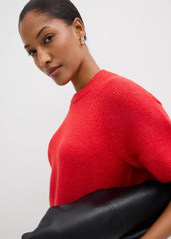 Oversized strikketopp, bonprix