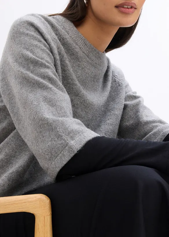 Oversized strikketopp, bonprix