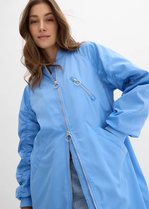 K&aring;pe med ribbestrikket krage, bonprix